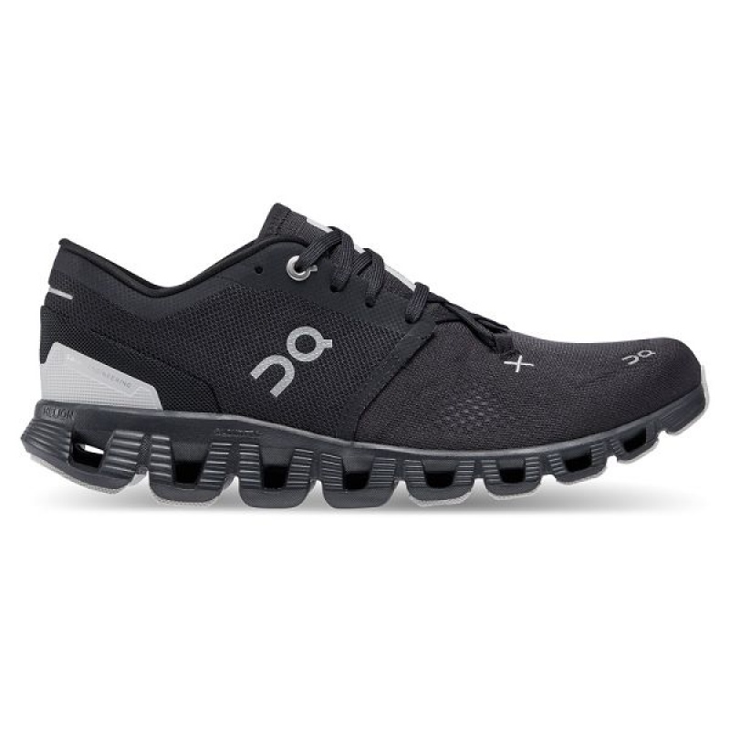 Women\'s On Running Cloud X 3 Road Running Shoes Black | 4192638_MY
