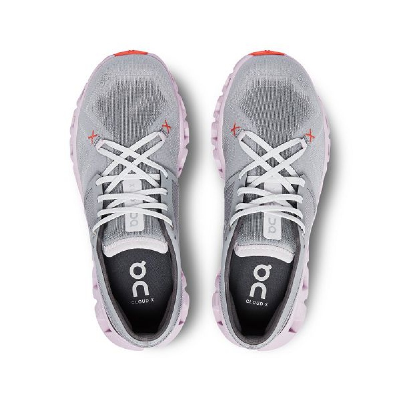 Women's On Running Cloud X 3 Road Running Shoes Grey | 3402798_MY