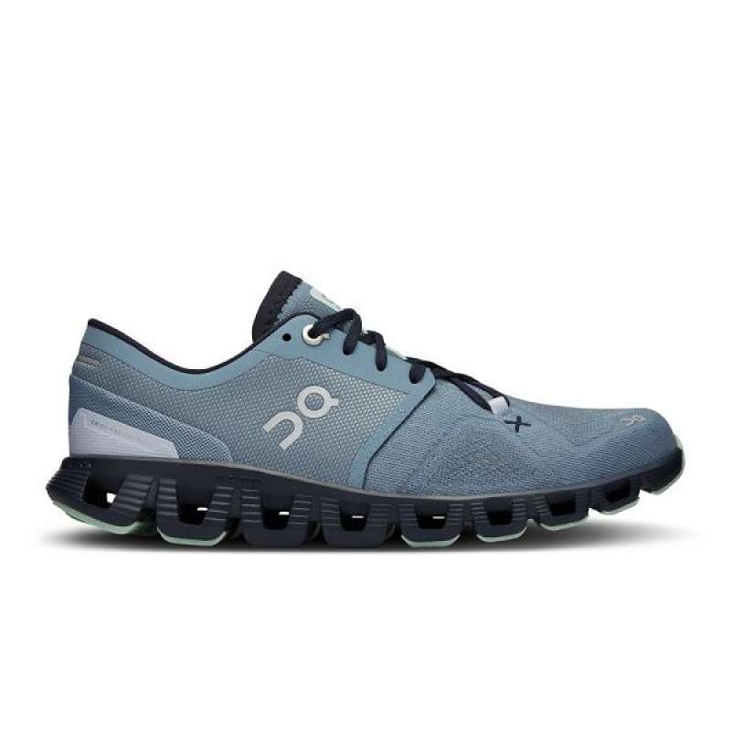 Women\'s On Running Cloud X 3 Road Running Shoes Blue | 3907528_MY