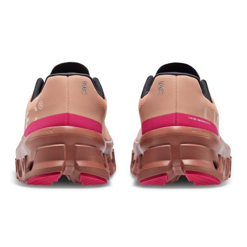 Women's On Running Cloudmonster Road Running Shoes Rose | 8704365_MY