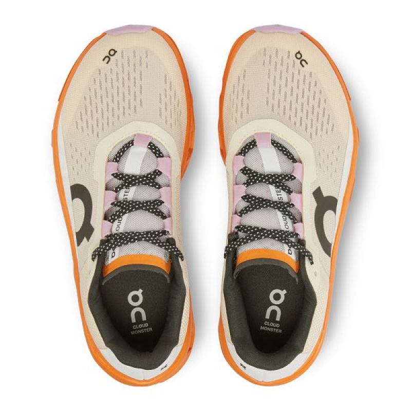 Women's On Running Cloudmonster Road Running Shoes Beige / Orange | 596437_MY