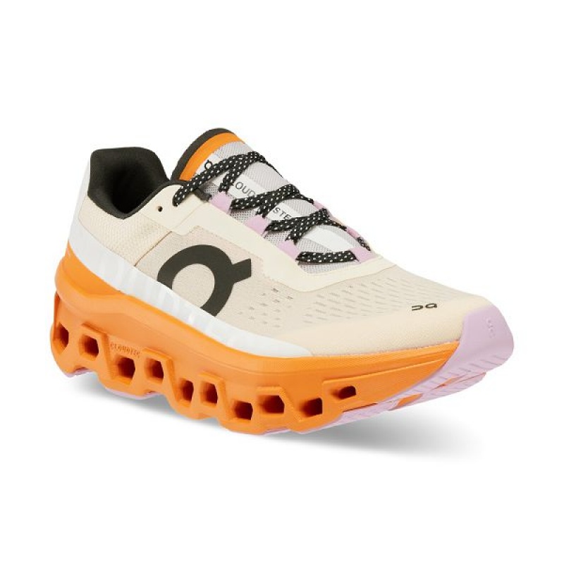 Women's On Running Cloudmonster Road Running Shoes Beige / Orange | 596437_MY