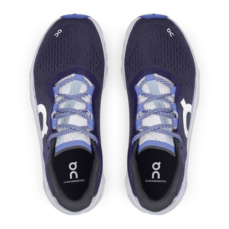 Women's On Running Cloudmonster Road Running Shoes Navy / Lavender | 6137829_MY