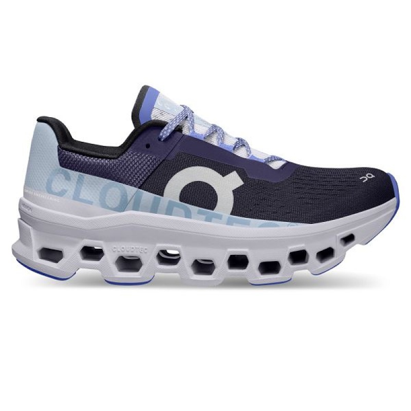 Women\'s On Running Cloudmonster Road Running Shoes Navy / Lavender | 6137829_MY