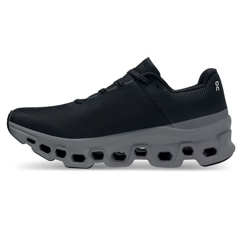 Women's On Running Cloudmonster Road Running Shoes Black | 4351792_MY