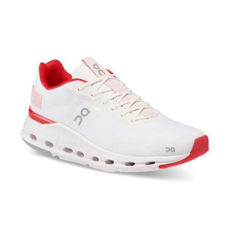 Women's On Running Cloudnova Form Sneakers White / Red | 2973061_MY