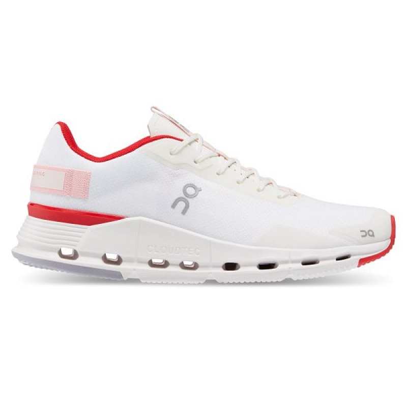 Women\'s On Running Cloudnova Form Sneakers White / Red | 2973061_MY