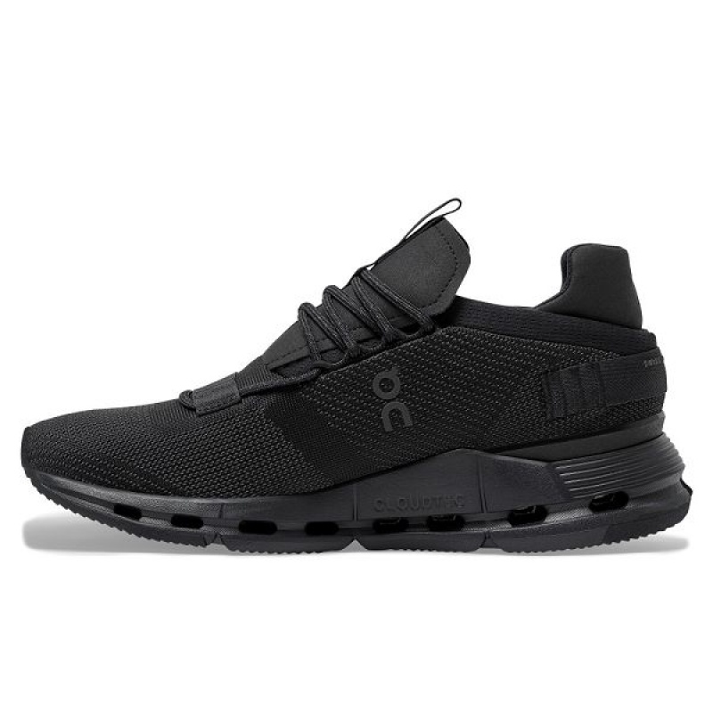 Women's On Running Cloudnova Sneakers Black | 6379018_MY