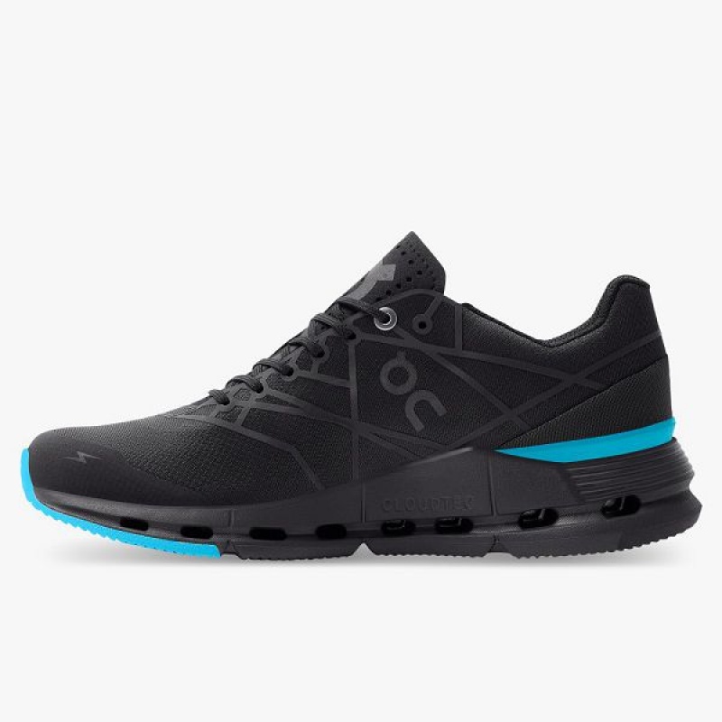 Women's On Running Cloudnova Z5 Sneakers Black / Blue | 8259401_MY