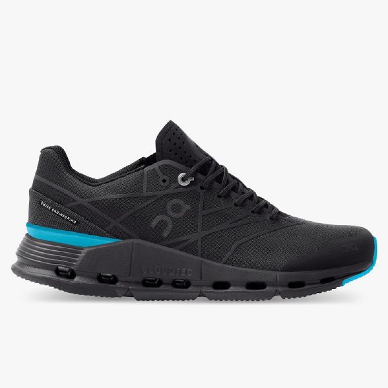 Women\'s On Running Cloudnova Z5 Sneakers Black / Blue | 8259401_MY