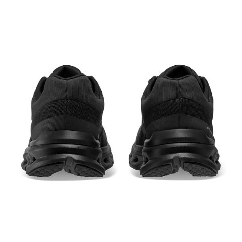 Women's On Running Cloudrunner Waterproof Road Running Shoes Black | 2356970_MY