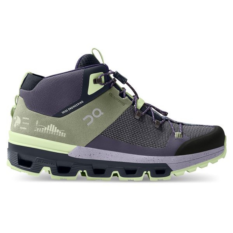 Women\'s On Running Cloudtrax Hiking Boots Green / Lavender | 568912_MY