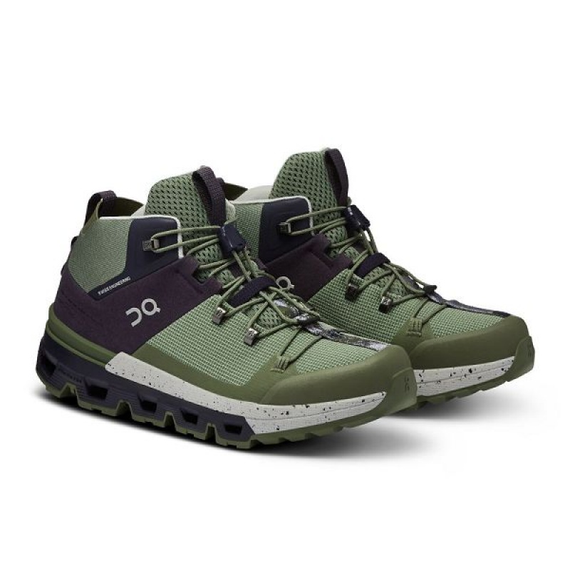 Women's On Running Cloudtrax Hiking Boots Green | 6534791_MY