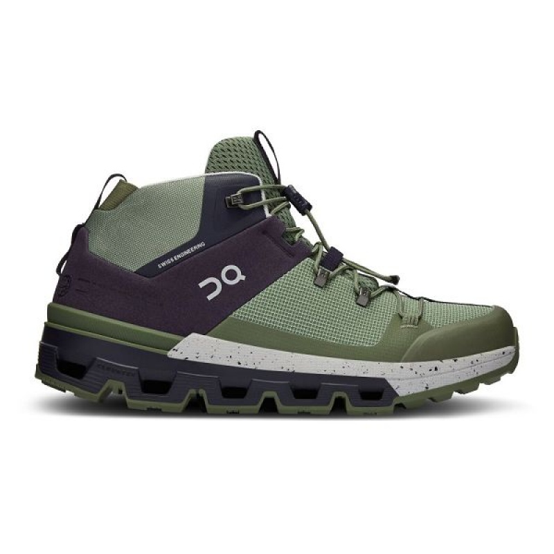 Women\'s On Running Cloudtrax Hiking Boots Green | 6534791_MY