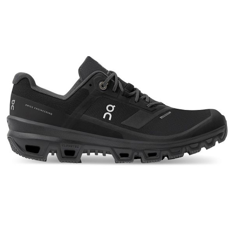 Women\'s On Running Cloudventure Waterproof Hiking Shoes Black | 4860139_MY