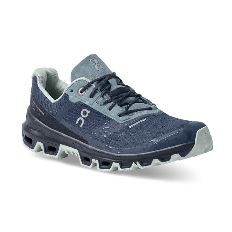 Women's On Running Cloudventure Waterproof Hiking Shoes Blue / Navy | 6912748_MY