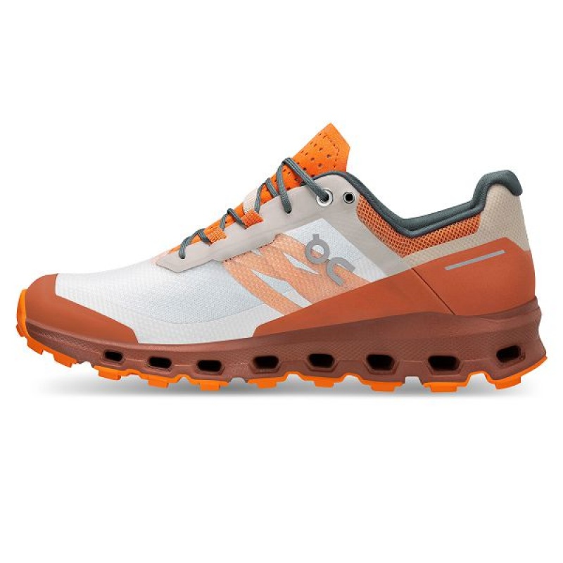 Women's On Running Cloudvista Trail Running Shoes White / Orange | 9678153_MY