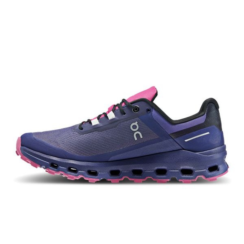 Women's On Running Cloudvista Waterproof Hiking Shoes Navy / Pink | 8632095_MY