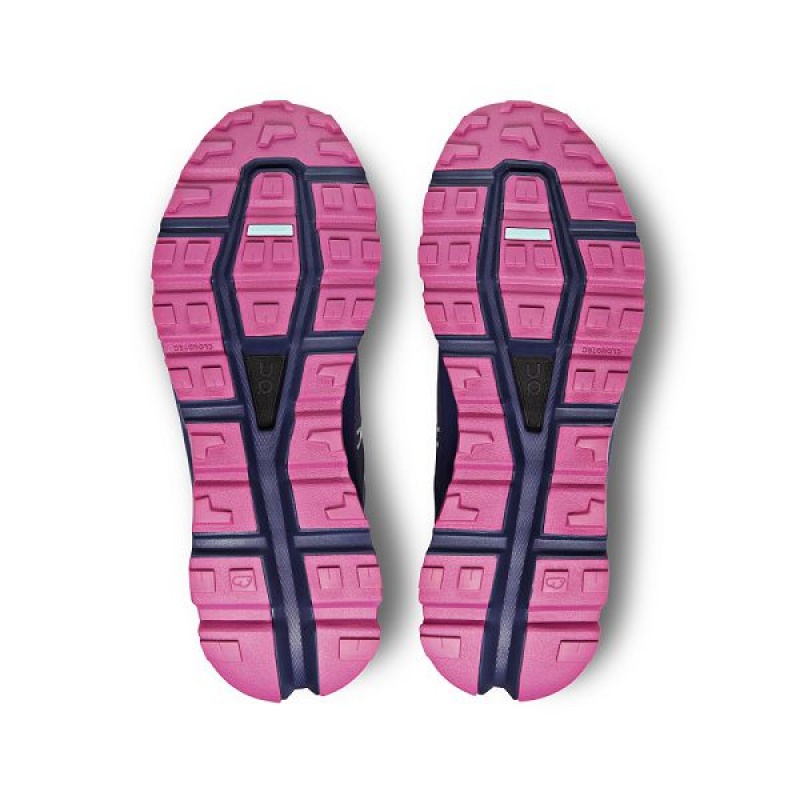 Women's On Running Cloudvista Waterproof Trail Running Shoes Navy / Pink | 1394265_MY