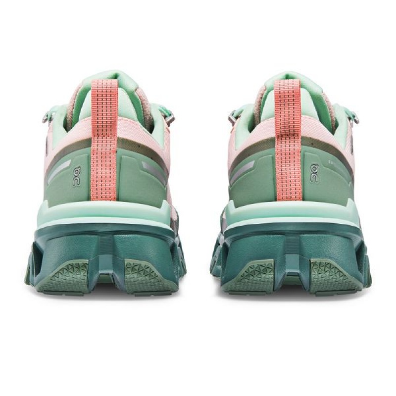 Women's On Running Cloudwander Waterproof Hiking Shoes Pink / Green | 1478526_MY