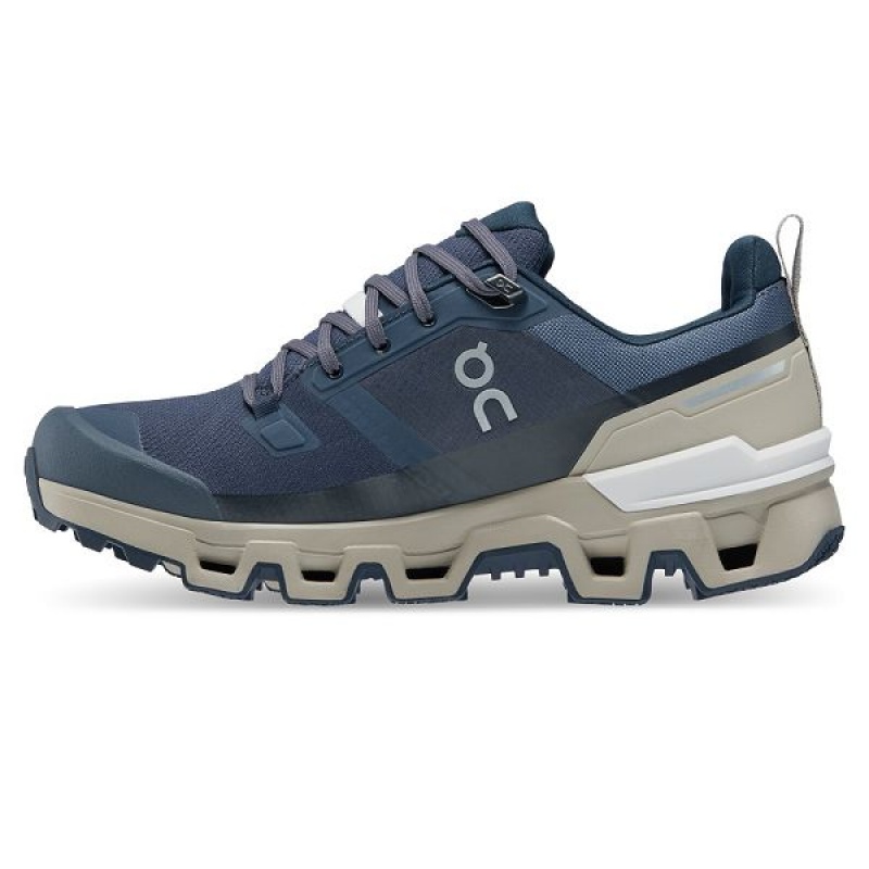 Women's On Running Cloudwander Waterproof Hiking Shoes Navy | 1824069_MY