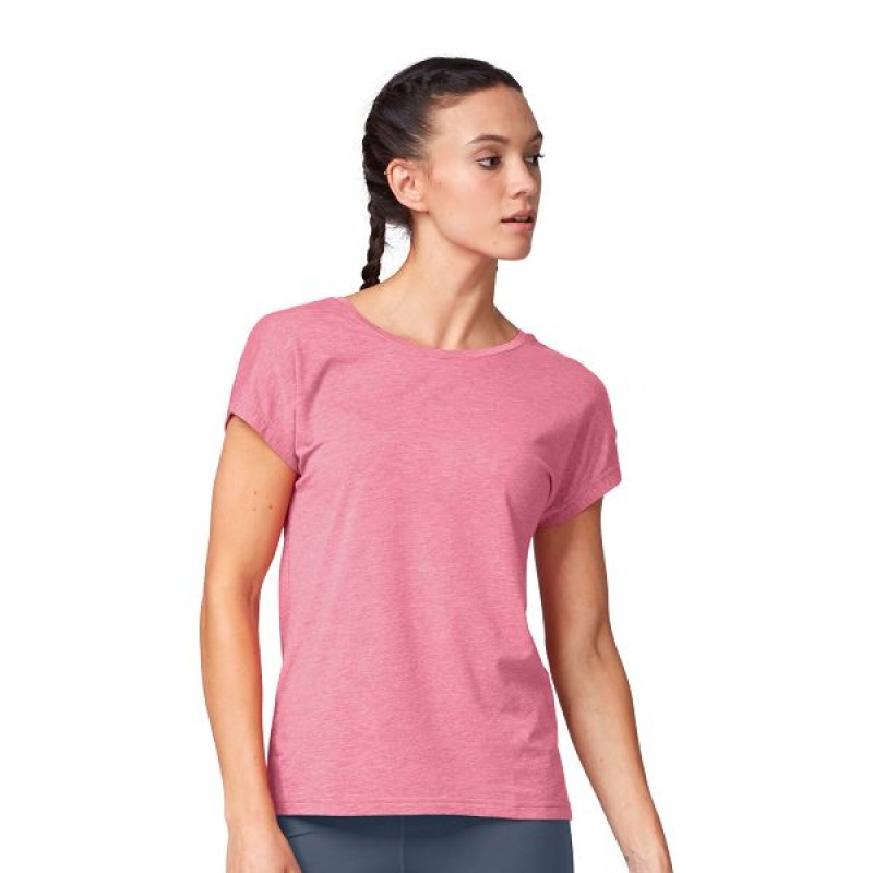 Women\'s On Running Comfort-T 2 T Shirts Rose | 7081295_MY