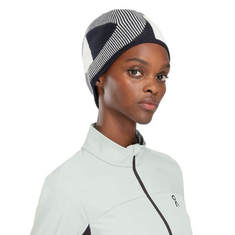 Women's On Running Explorer Merino Beanie White / Black | 874615_MY