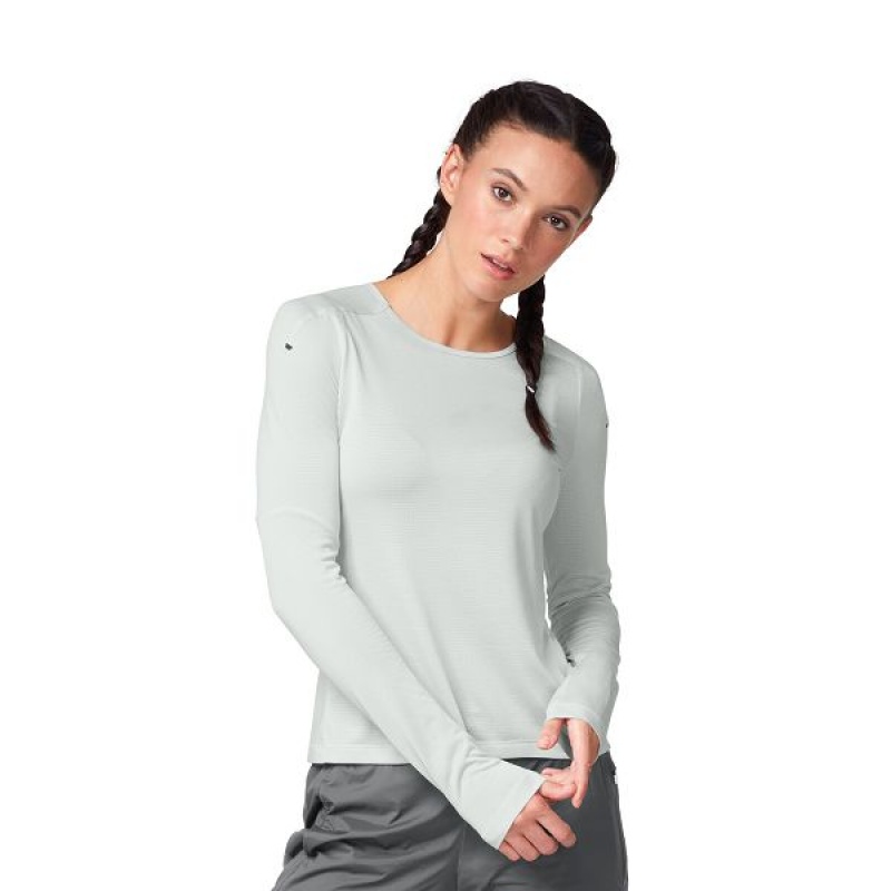 Women\'s On Running Long-T T Shirts Grey | 7930425_MY