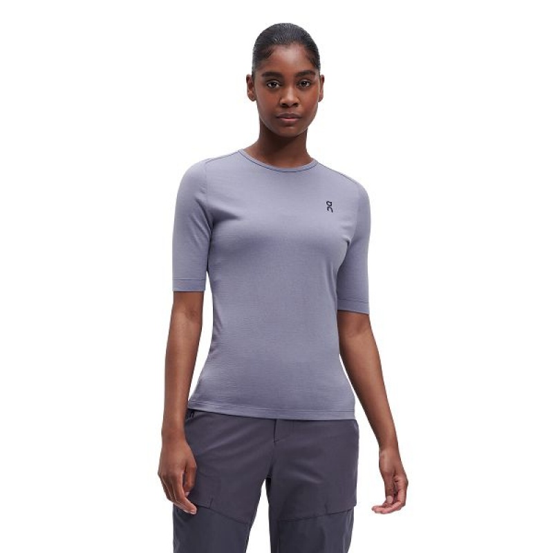 Women\'s On Running Merino-T T Shirts Grey | 7280956_MY