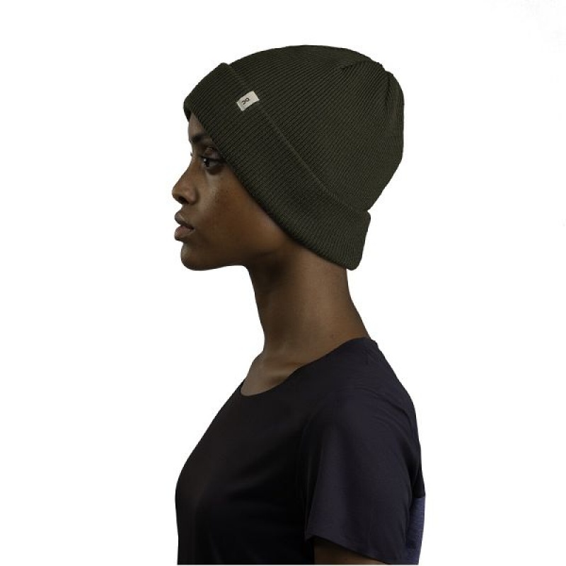 Women's On Running Merino Beanie Olive | 9135074_MY