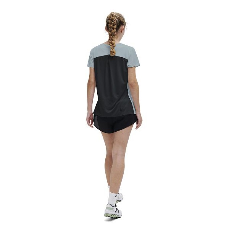 Women's On Running Performance-T 2 T Shirts Green / Black | 4790536_MY