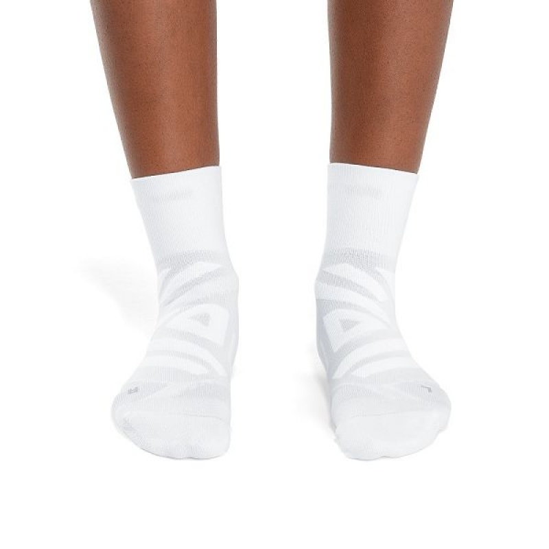 Women's On Running Performance Mid Socks White | 2743961_MY