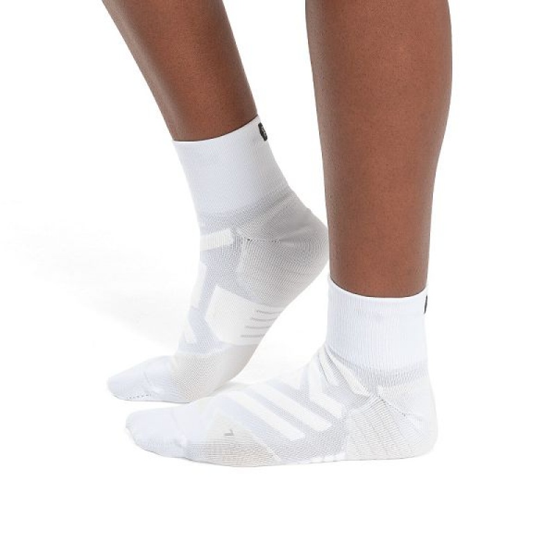 Women\'s On Running Performance Mid Socks White | 2743961_MY