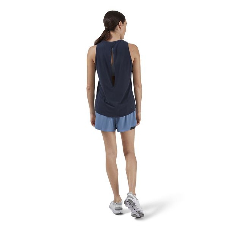 Women's On Running Running 3 Shorts Blue / Black | 3570961_MY