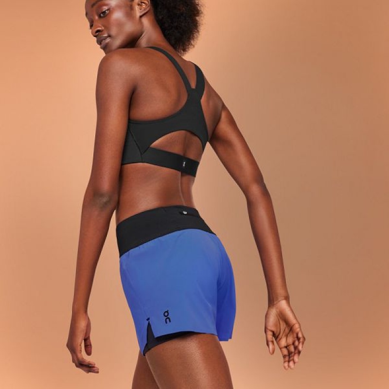 Women's On Running Running 3 Shorts Blue / Black | 2417839_MY