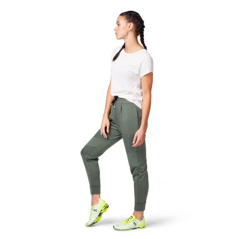 Women's On Running Sweat 1 Pants Green | 8423651_MY