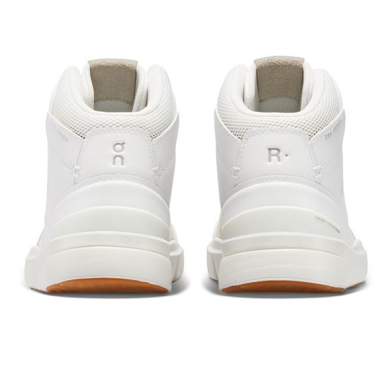 Women's On Running THE ROGER Clubhouse Mid Sneakers White | 7340851_MY