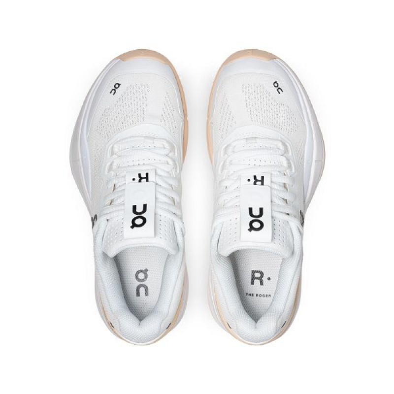 Women's On Running THE ROGER Pro Clay Tennis Shoes White / Orange | 2385409_MY
