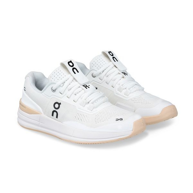 Women's On Running THE ROGER Pro Clay Tennis Shoes White / Orange | 2385409_MY