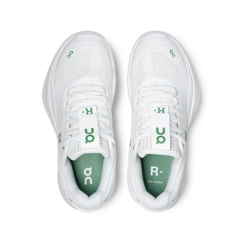 Women's On Running THE ROGER Pro Tennis Shoes White / Green | 6879304_MY