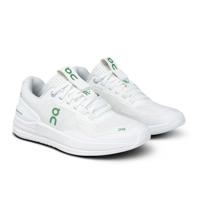 Women's On Running THE ROGER Pro Tennis Shoes White / Green | 6879304_MY