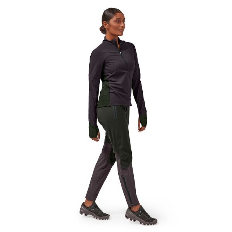 Women's On Running Trail Breaker Jackets Chocolate / Green | 9273604_MY