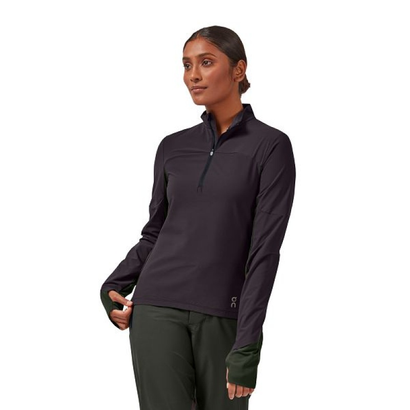 Women\'s On Running Trail Breaker Jackets Chocolate / Green | 9273604_MY