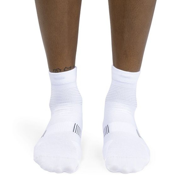 Women's On Running Ultralight Mid Socks White / Black | 2039846_MY