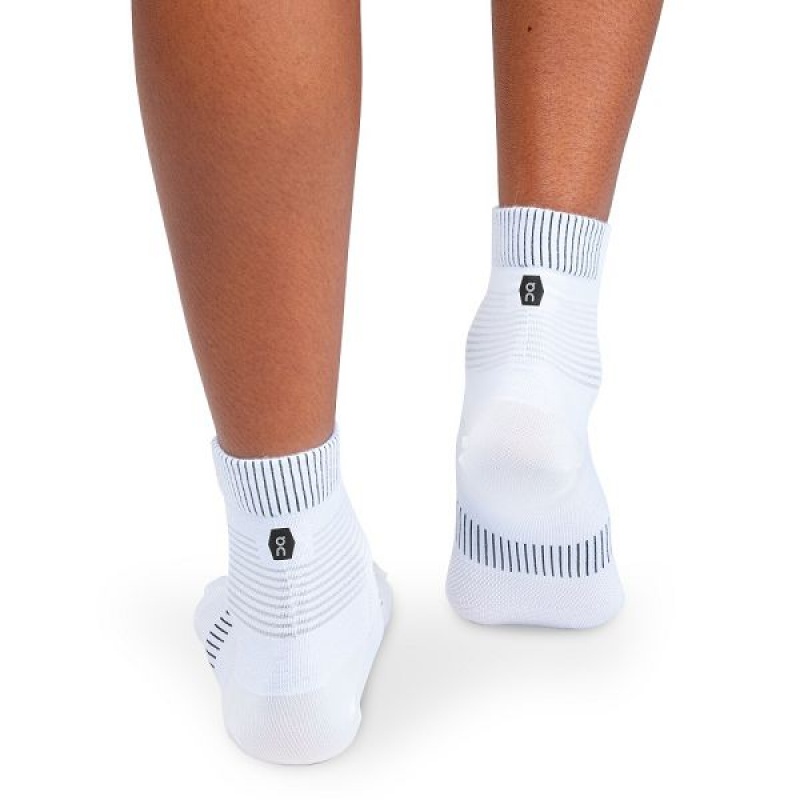 Women's On Running Ultralight Mid Socks White / Black | 2039846_MY