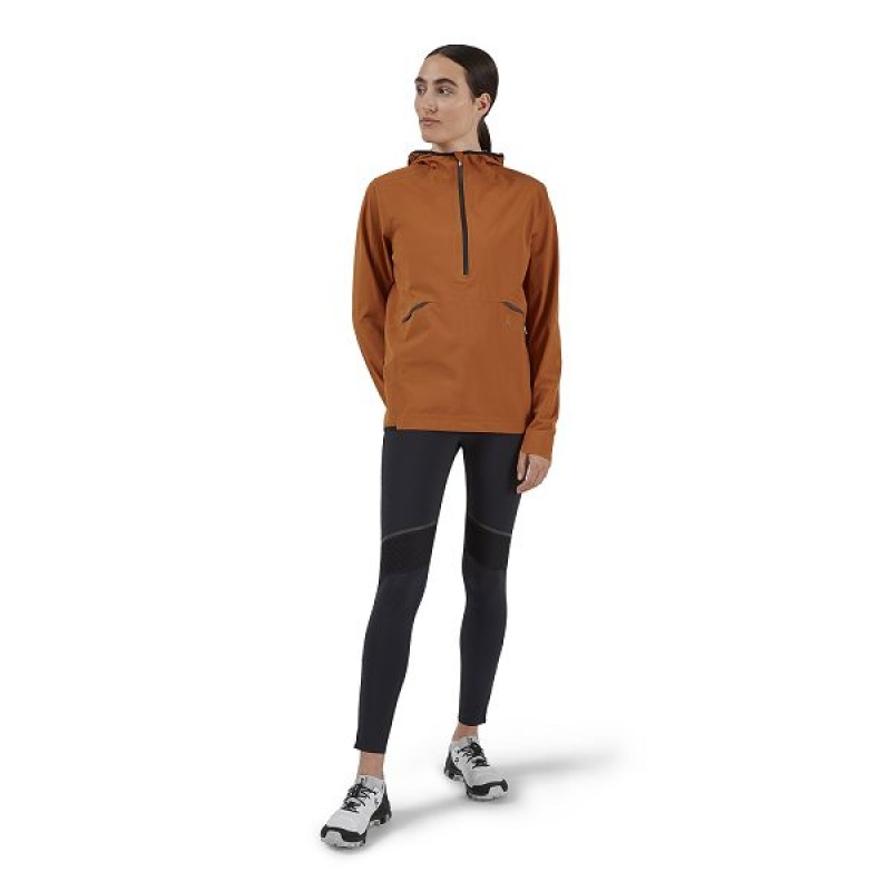 Women's On Running Waterproof Anorak Jackets Brown | 364581_MY