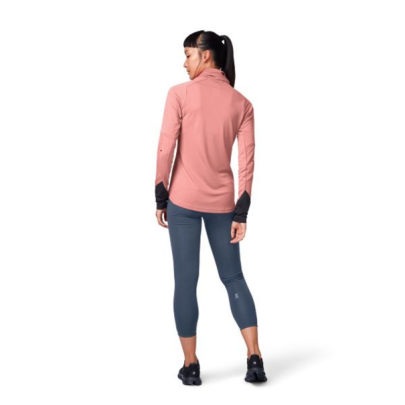 Women's On Running Weather 2 Shirts Rose / Khaki | 9243056_MY