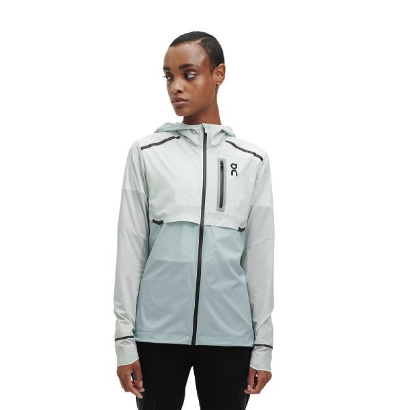 Women\'s On Running Weather Jackets White / Blue | 7864259_MY